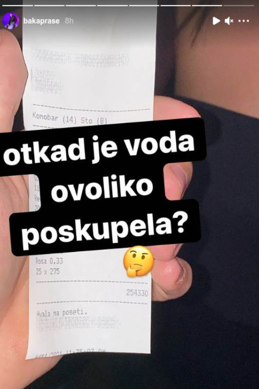 Baka Prase u izlasku potrošio više od 16.000 kuna, žali se na skupu vodu, a onda zalijeva sat
