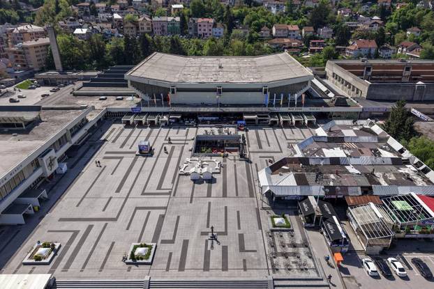 Sarajevo: Pogled iz zraka na dvoranu Skenderija