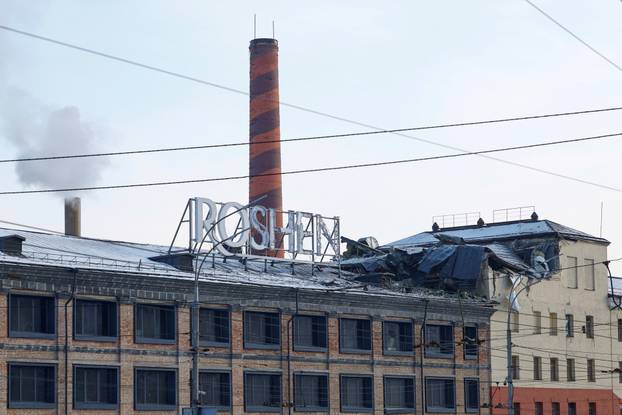 Aftermath of a Russian drone and missile attack in Kyiv