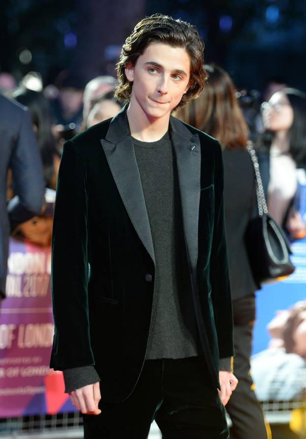 FILE PHOTO: Actor Chalamet arrives for the UK premiere of "Call Me By Your Name" during the British Film Festival in London