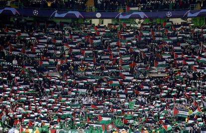 Navijači Celtica oglušili su se na zabranu Uefe: Tisućama zastava poslali poruku podrške Palestini