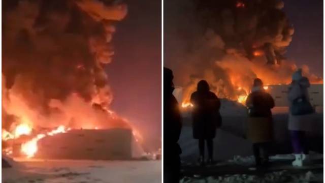 Dramatične snimke iz Sankt Peterburga: Širi se plamen, crni oblak nadvio cijeli grad