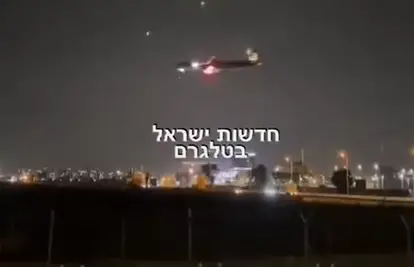 VIDEO Stravična snimka iz Tel Aviva: Putnički avion slijeće na pistu, oko njega padaju rakete