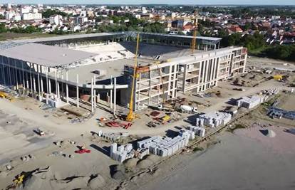 VIDEO Još malo pa gotovo: Pogledajte najnovije kadrove nogometnog stadiona u Osijeku