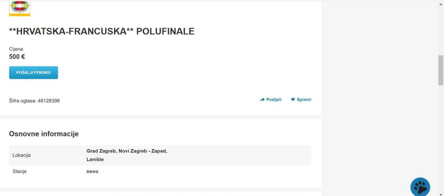 Želite na polufinale? Ogromna navala na karte za Francusku, ulaznice prodaju i po 500 eura!