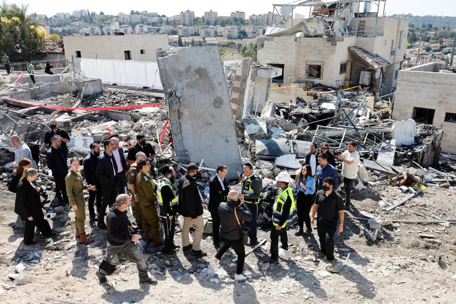 The site of a fatal Iranian missile strike, amid the U.S.-Israel conflict with Iran, in Beit Shemesh