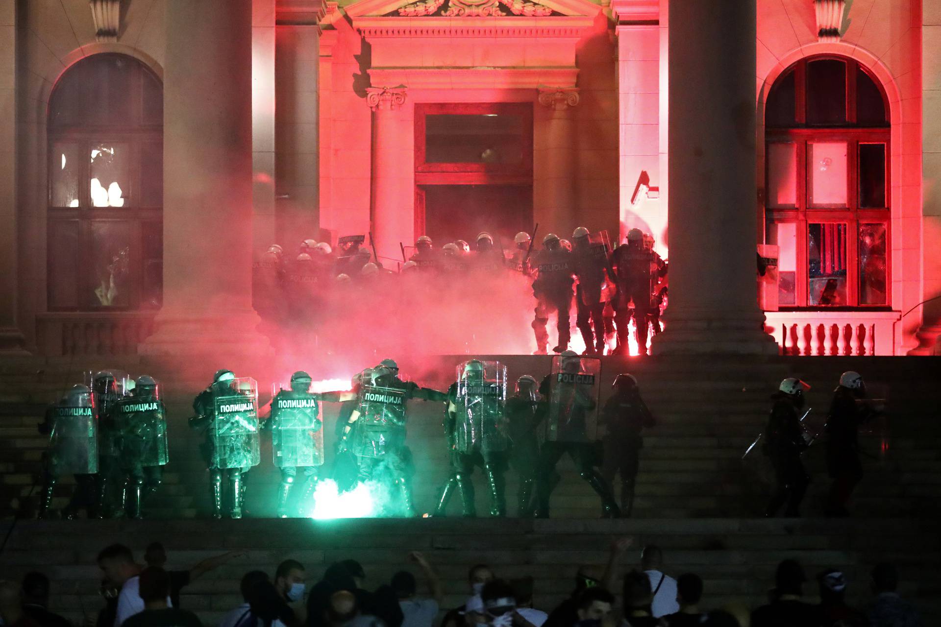 Protest amid the spread of the coronavirus disease (COVID-19) in Belgrade