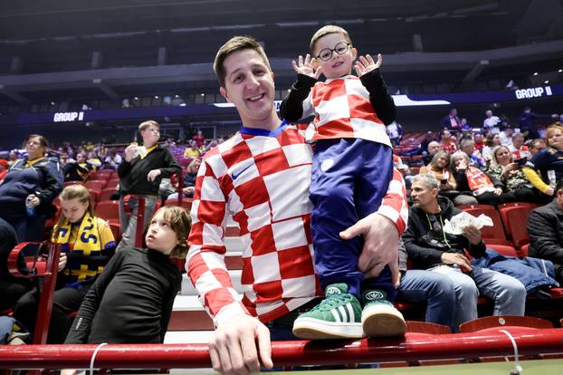 Malmo: Navijači na utakmici između Hrvatske i Švicarske EHF Europskog prvenstva