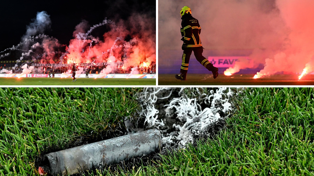 FOTO Evo kako izgleda travnjak u Kranjčevićevoj nakon nereda Torcide. Hajduk čeka kazna...