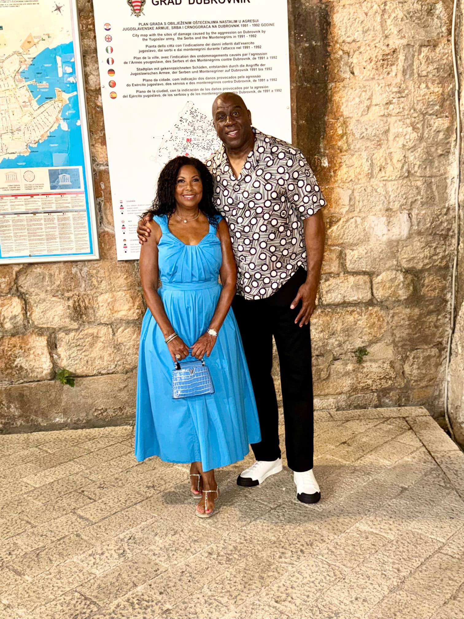 Baš mu se sviđa! Magic Johnson opet došao u Dubrovnik: 'Tu se snimala serija Igra prijestolja'