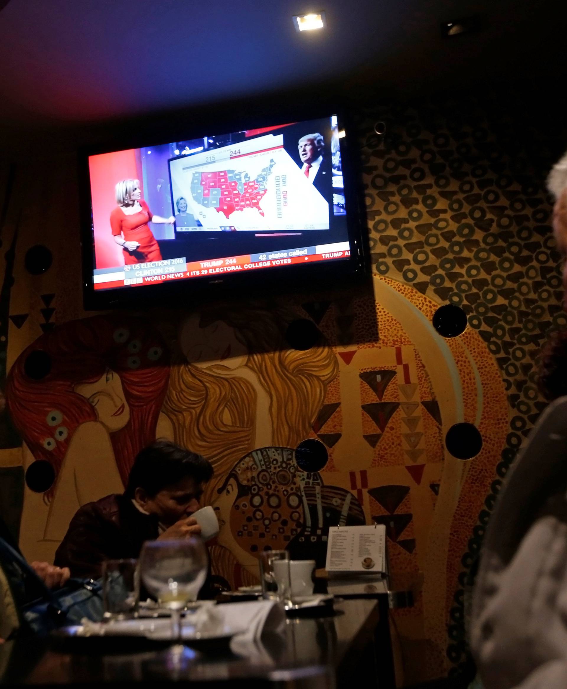Residents watch U.S. presidential election result in Melania Trump's hometown of Sevnica