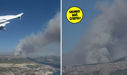 VIDEO Ovako izgleda buktinja u Solinu iz aviona: 'Gusti dim ide prema Splitu, izgleda strašno...'