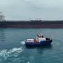 FILE PHOTO: Drone view of oil tanker HELGA berthed at one of Iraq's southern offshore oil terminals near Basra