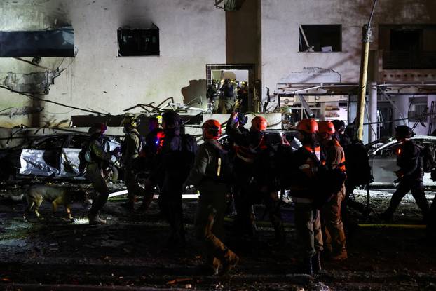 Aftermatch of a projectile impact in Tel Aviv