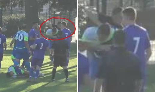 VIDEO U Vodnjanu huligan ušao na teren i šakom udario igrača