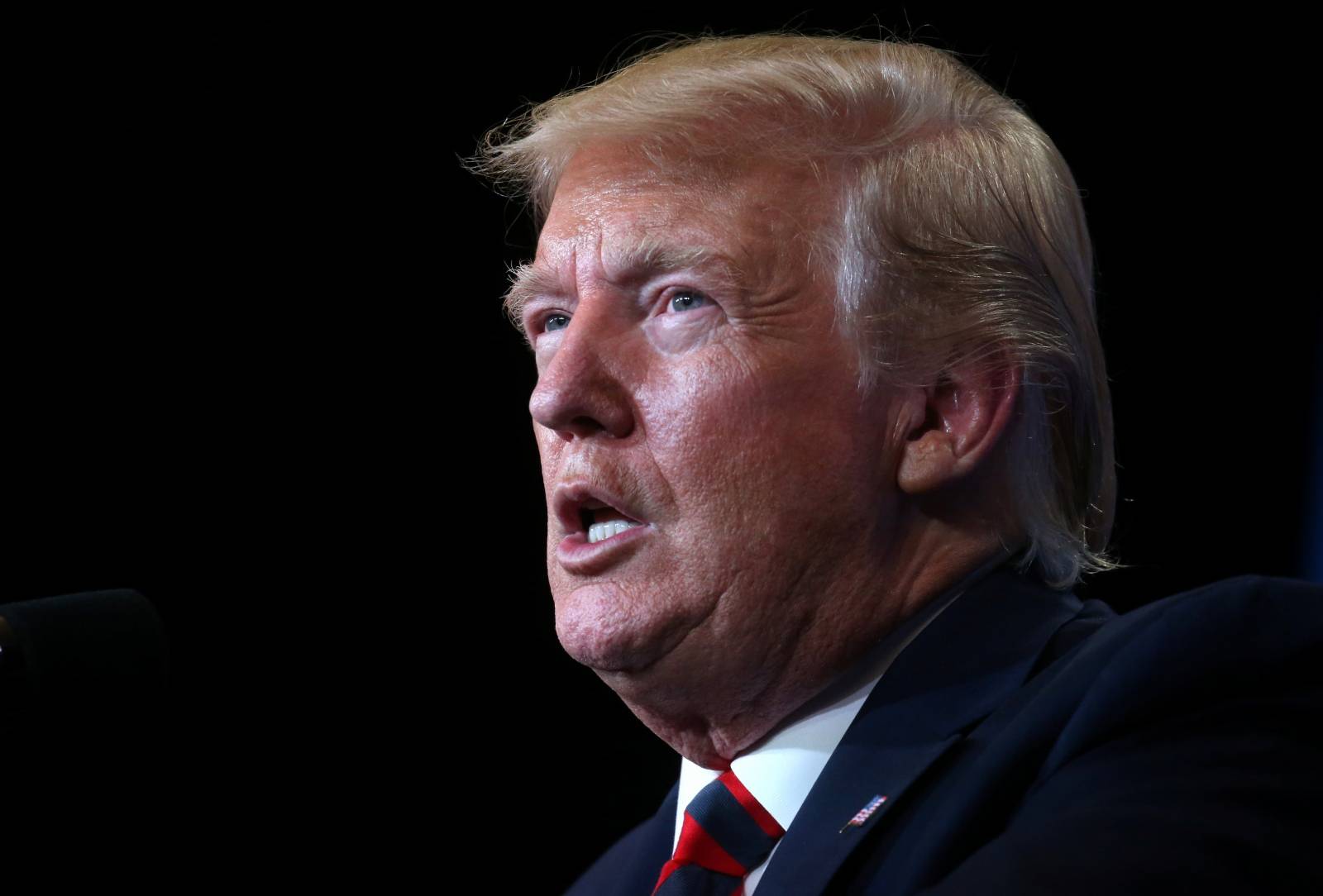 U.S. President Trump speaks at a House Republican retreat in Baltimore, Maryland, U.S.