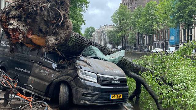 Oluja Poly napravila kaos u Nizozemskoj: Vjetar čupao stabla, otkazali 300 letova