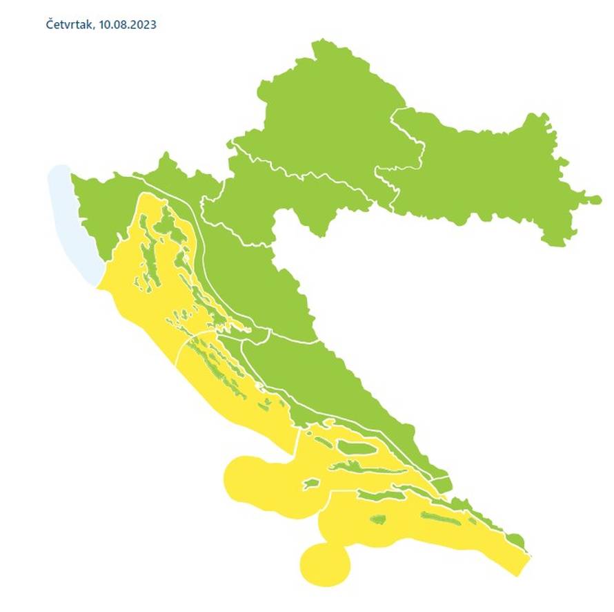 Kiša s grmljavinom, na snazi meteoalarm za Jadran zbog bure. Idućih dana sve toplije