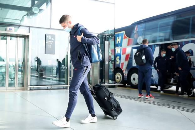 Zagreb: Odlazak hrvatske nogometne reprezentacije u Maltu na kvalifikacijsku utakmicu