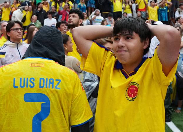 FIFA World Cup 2026 - Round of 16 - Switzerland v Colombia - Fans gather at the Rockefeller Center fan village