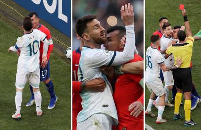 Leo na hlađenju: Messi u svađi s kapetanom Čilea dobio crveni