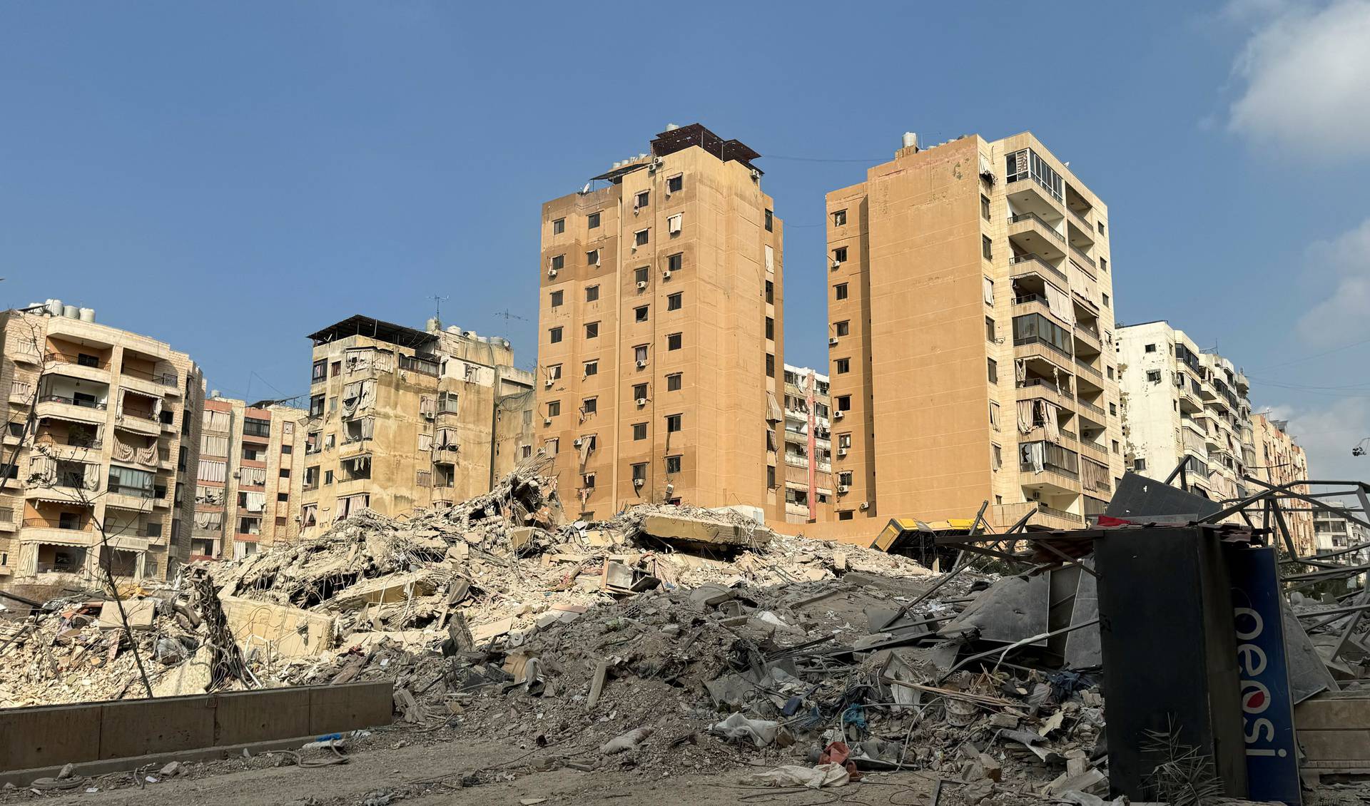 Aftermath of Israeli strikes on Beirut's southern suburbs