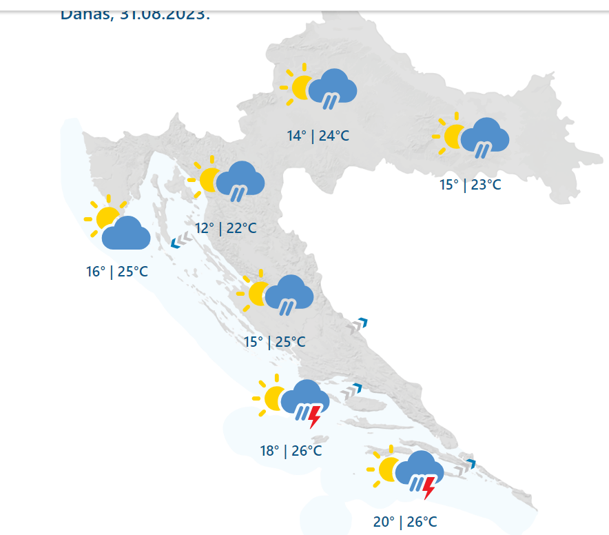 Jesen stiže dunjo moja! Nastavljaju se kišni dani puni pljuskova i grmljavine...