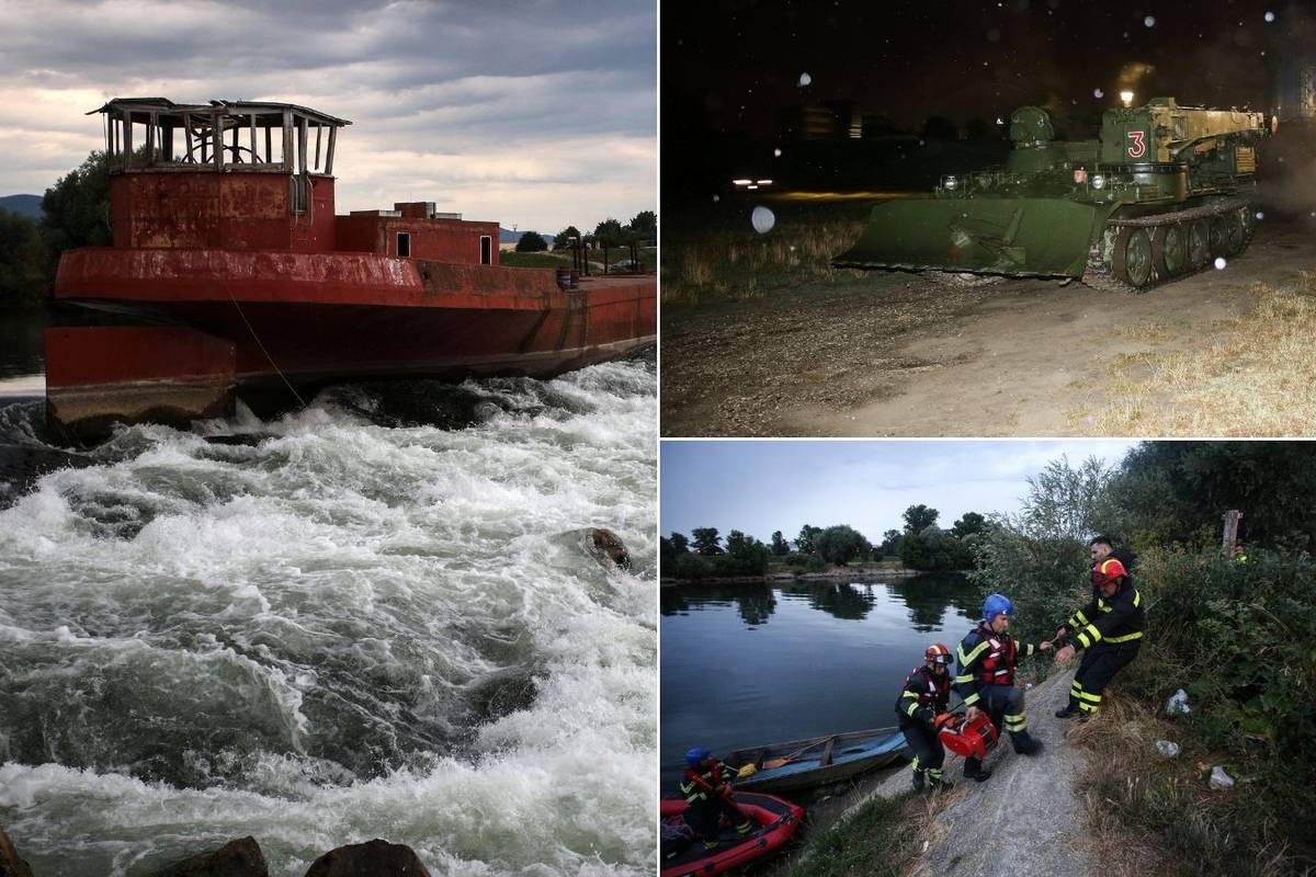 Nasukani brod izvukli vojnici i vatrogasci i 'odčepili' Savu...
