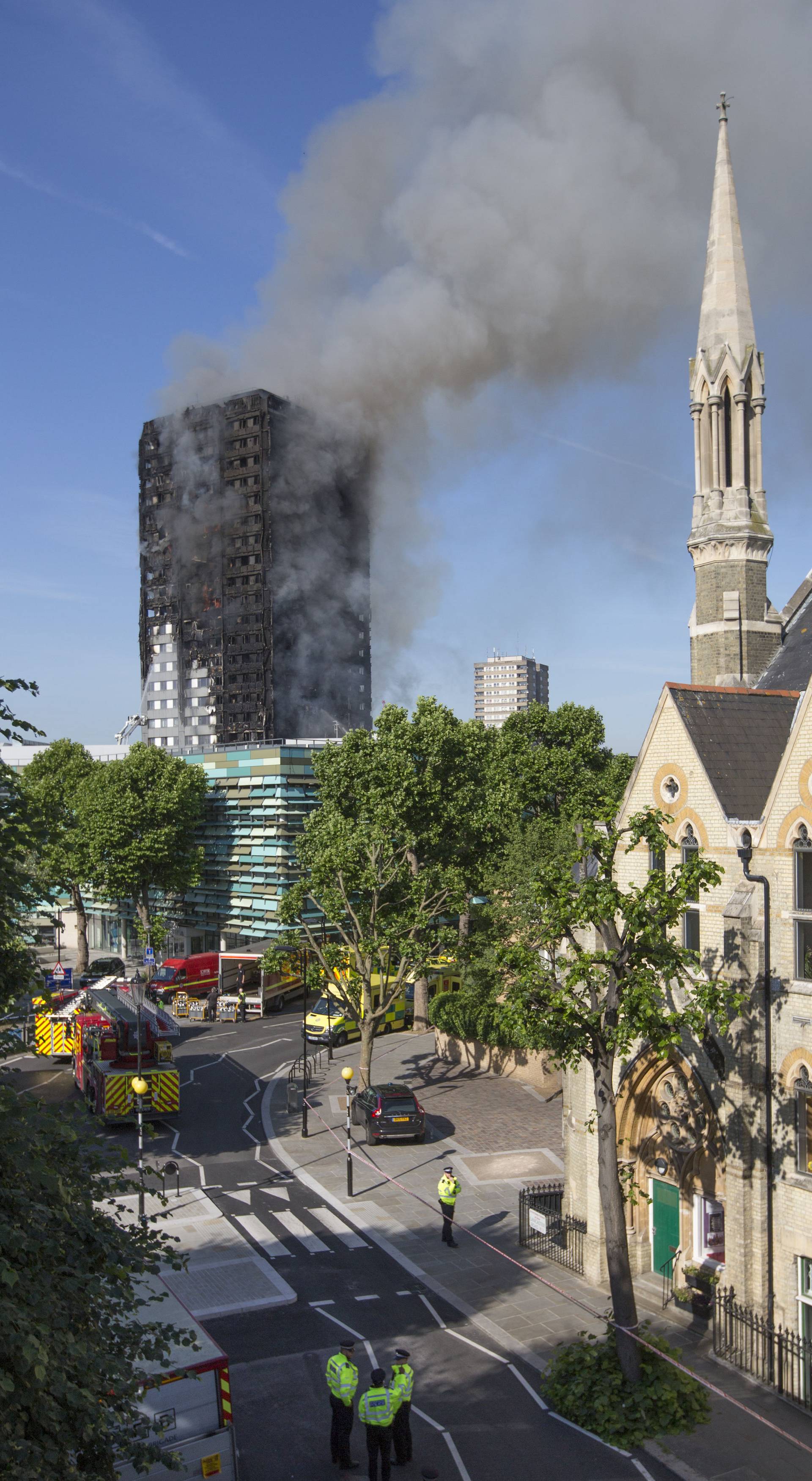 Tower block fire in London