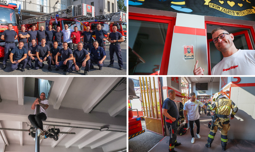 Zagrebački vatrogasci ugostili Miočića: 'Malo smo ga zezali, a po prvi put se spustio niz šipku!'