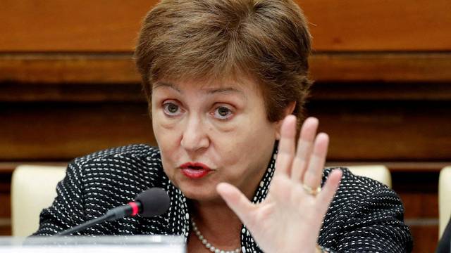 FILE PHOTO: IMF Managing Director Kristalina Georgieva speaks during a conference hosted by the Vatican on economic solidarity