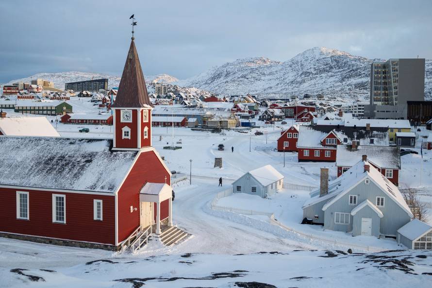 Church of our Saviour on the day of the meeting between top U.S. officials and the foreign ministers of Denmark and Greenland, in Nuuk
