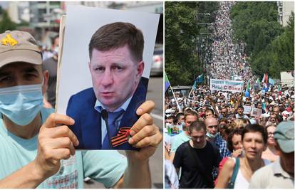 U Rusiji masovni prosvjedi zbog uhićenja popularnog guvernera: 'Mi smo ga izabrali, vratite ga!'
