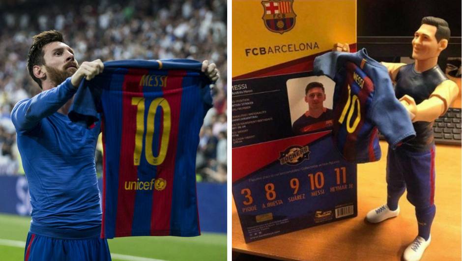 Messijeva proslava gola protiv Reala ovjekovječena u figurici