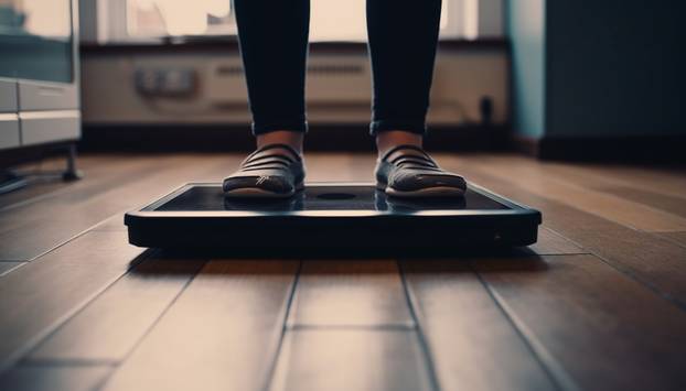 Person Stepping on a Scale