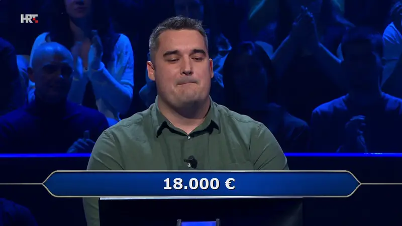 Ivan u 'Milijunašu' odustao na 13. pitanju: Znate li vi odgovor?