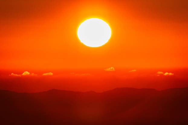 Biokovo  -  Zalaz sunca promatran sa vrhova Biokova 1100m/nm
