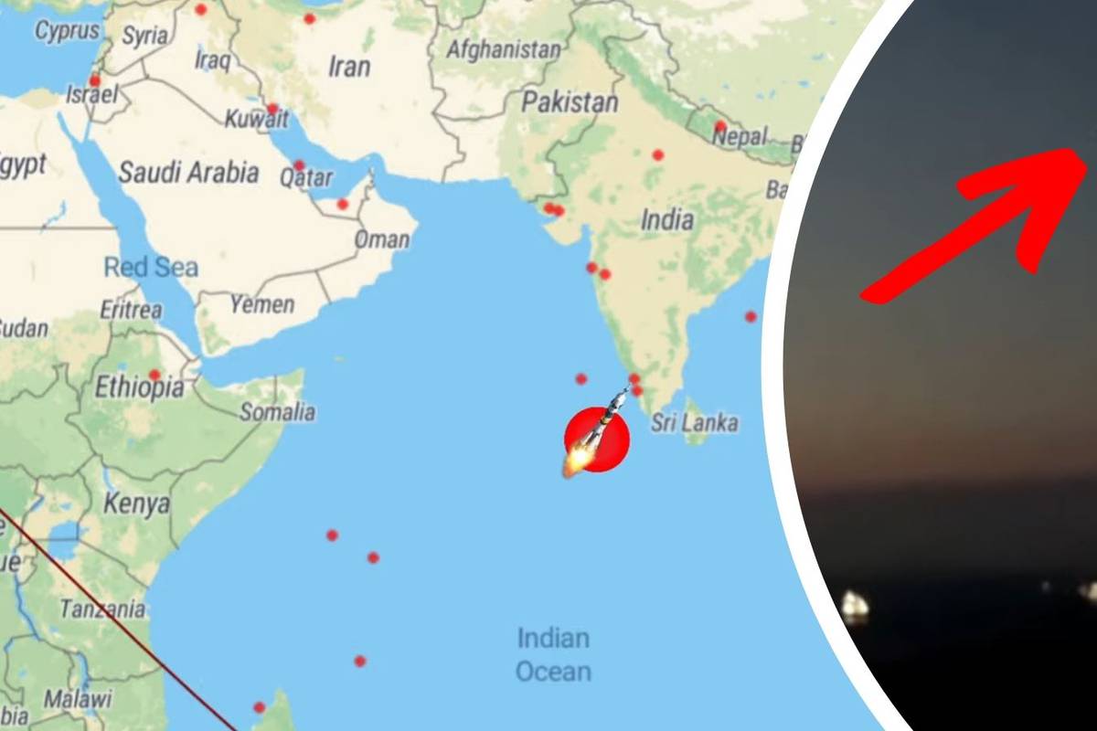 Raketa pala u Indijski ocean