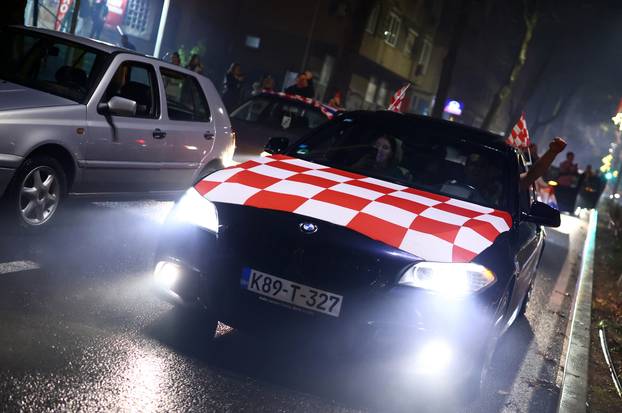 Mostar: Slavlje na ulicama grada nakon pobjede nad Marokom