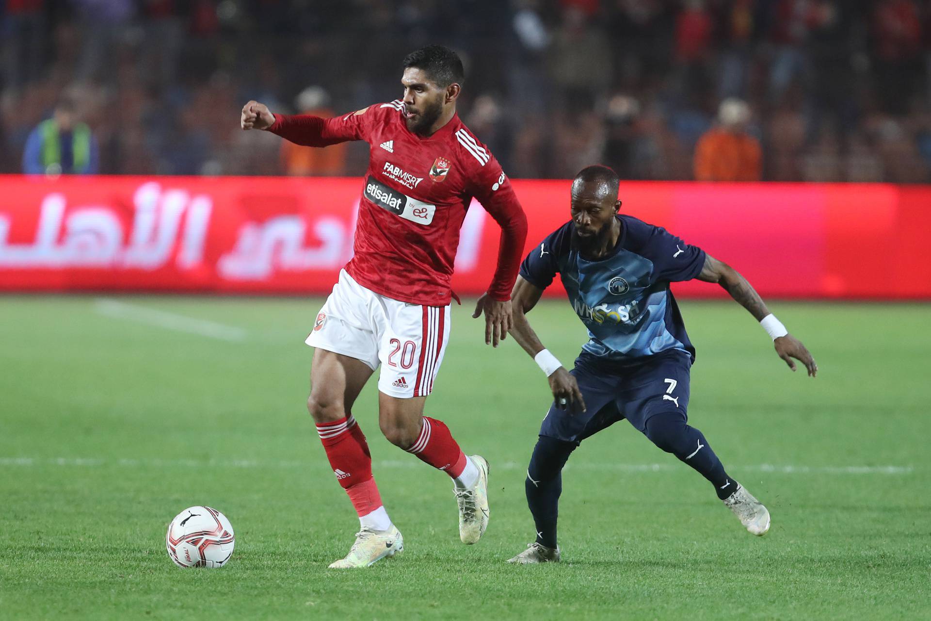 Football - Egyptian Premier League 2022/23 - Al Ahly v Pyramids - Cairo Staduim - Cairo - Egypt