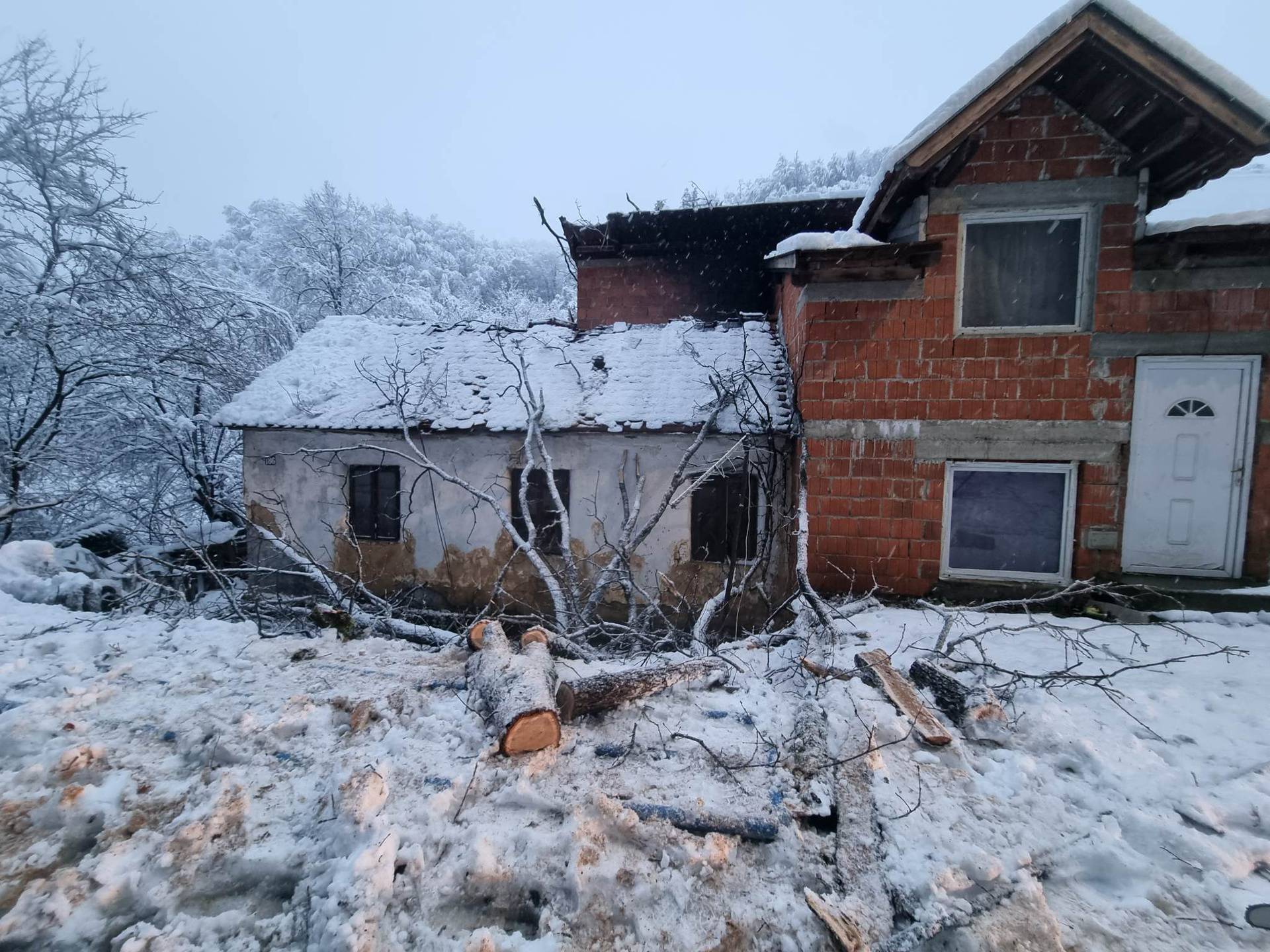 Požeški vatrogasci s prometnica uklonili desetak stabala: 'Jedno drvo je palo na obiteljsku kuću'