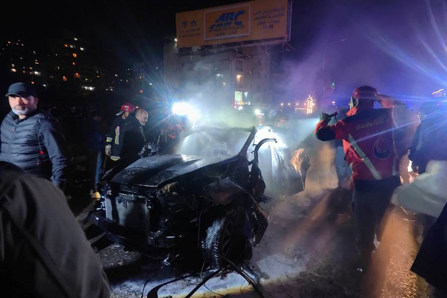 An Israeli strike on a car in Beirut