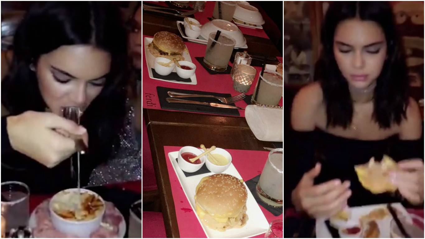 Nakon revije, Gigi i Kendall su se 'bacile' na burgere i alkohol