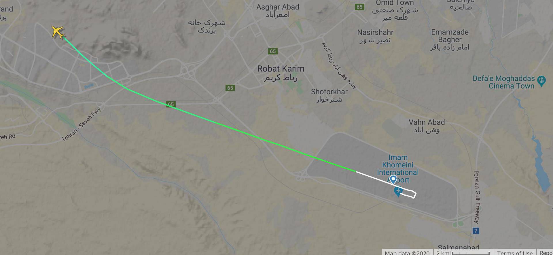 Strava: Kod Teherana se srušio ukrajinski avion sa 180 putnika