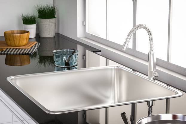 kitchen sink and faucet