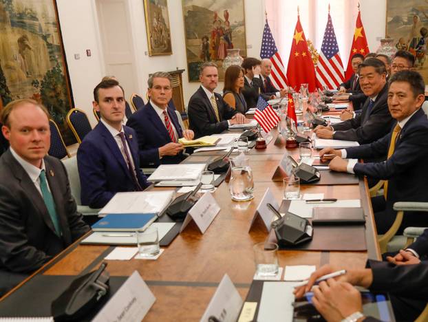 U.S.-China trade and economic talks at Santa Cruz Palace, in Madrid