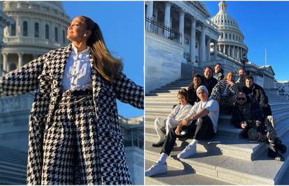 J.Lo prije inauguracije pozirala s ekipom, nitko nije nosio maske