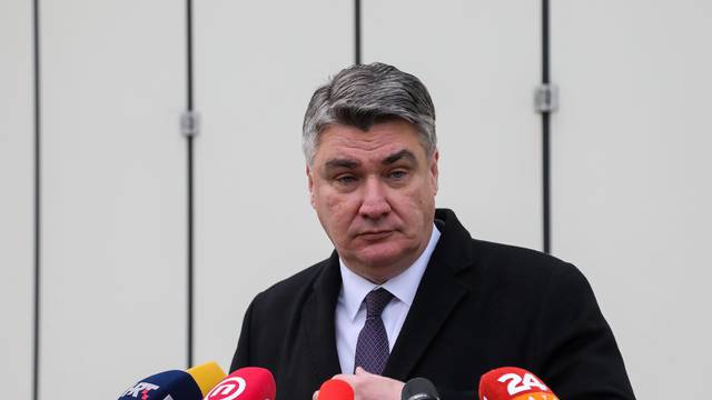 Zagreb: Predsjednik Milanović dao je izjavu medijima nakon 30. obljetnice osnutka HRZ-a
