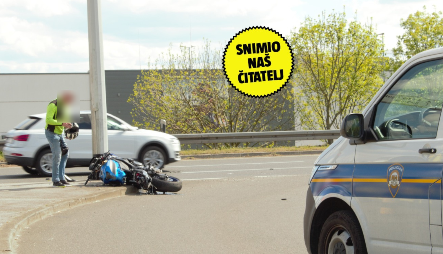 FOTO Nesreća u Zagrebu: Jedan ozlijeđeni u sudaru automobila i motocikla, završio je u KBC-u