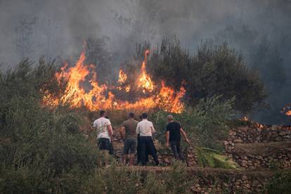 FOTO Strašni prizori na sjeveru Žrnovnice: Vatra među kućama!